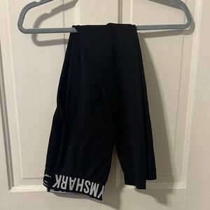 Gymshark Black Leggings with Logo Waistband